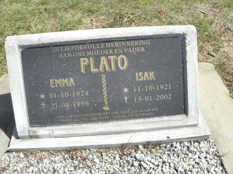 PLATO Isak 1921-2002 &amp; Emma 1924-1996