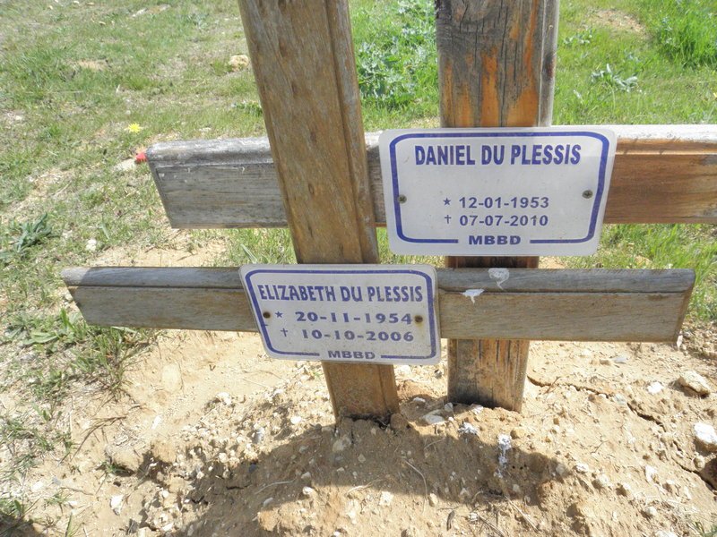 PLESSIS Daniel, du 1953-2010 &amp; Elizabeth 1954-2006