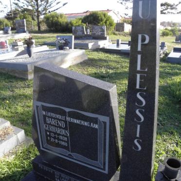 PLESSIS Barend Gerhardus, du 1938-1988