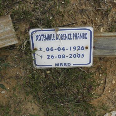 PHAMBO Notembile Korence 1926-2005