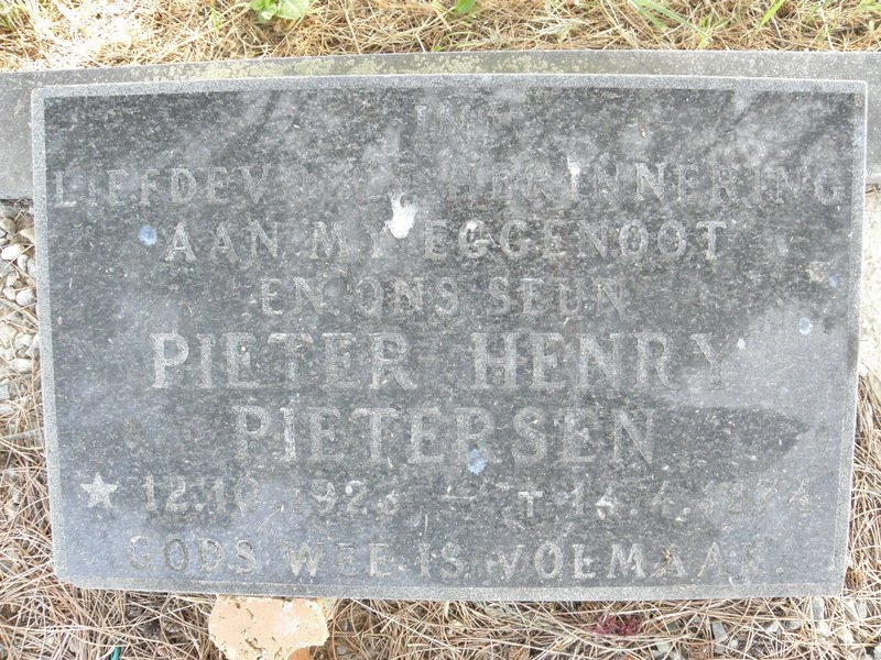 PIETERSEN Pieter Henry 1923-1984