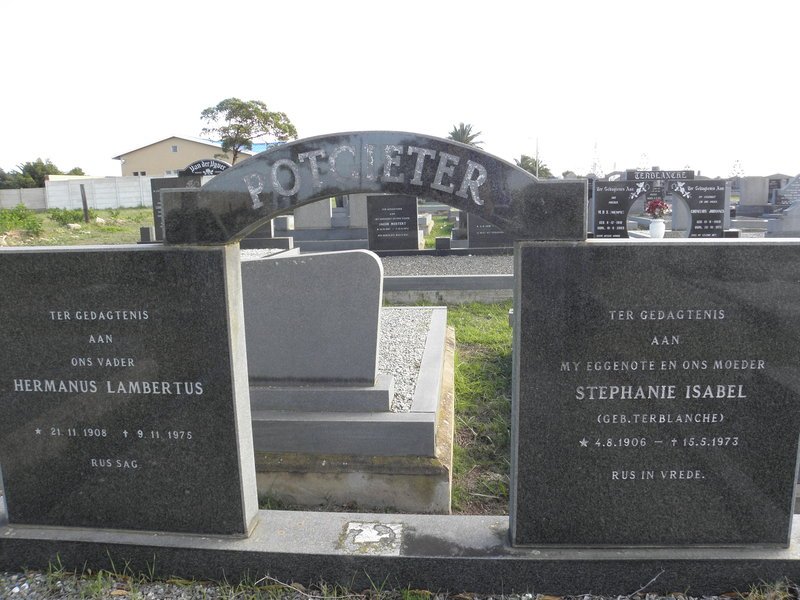 POTGIETER Hermanus Lambertus 1908-1975 &amp; Stephanie Isabel TERBLANCHE 1906-1973