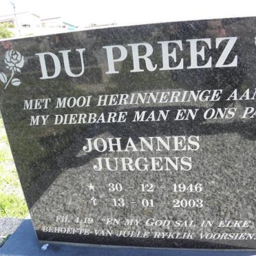 PREEZ Johannes Jurgens, du 1946-2003