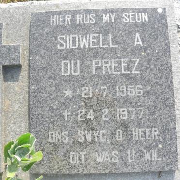PREEZ Sidwell A., du 1956-1977