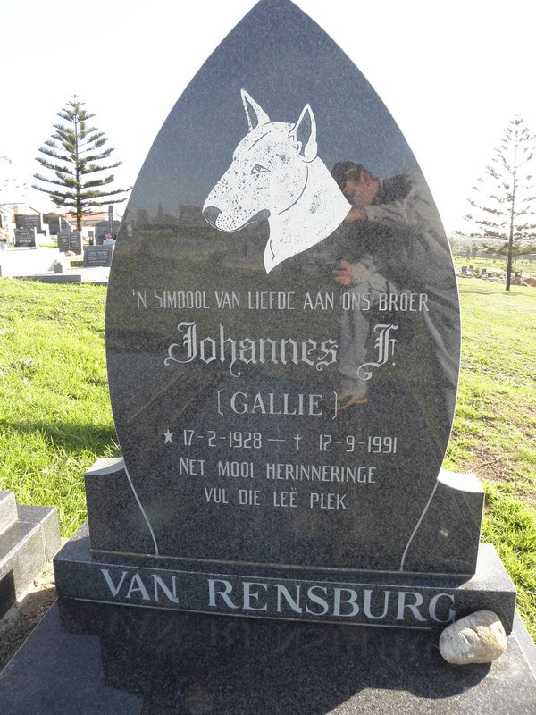 RENSBURG Johannes F., van 1928-1991
