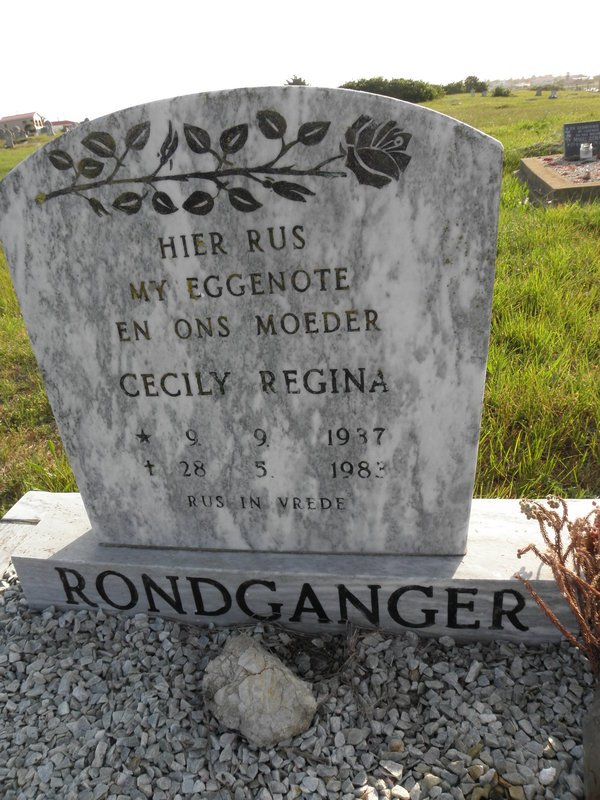 RONDGANGER Cecily Regina 1937-1983