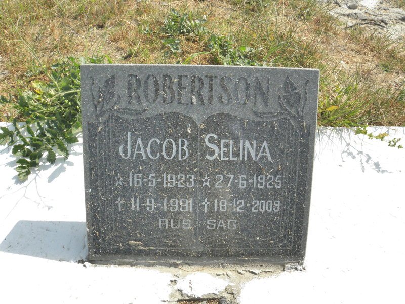 ROBERTSON Jacob 1923-1991 &amp; Selina 1925-2009