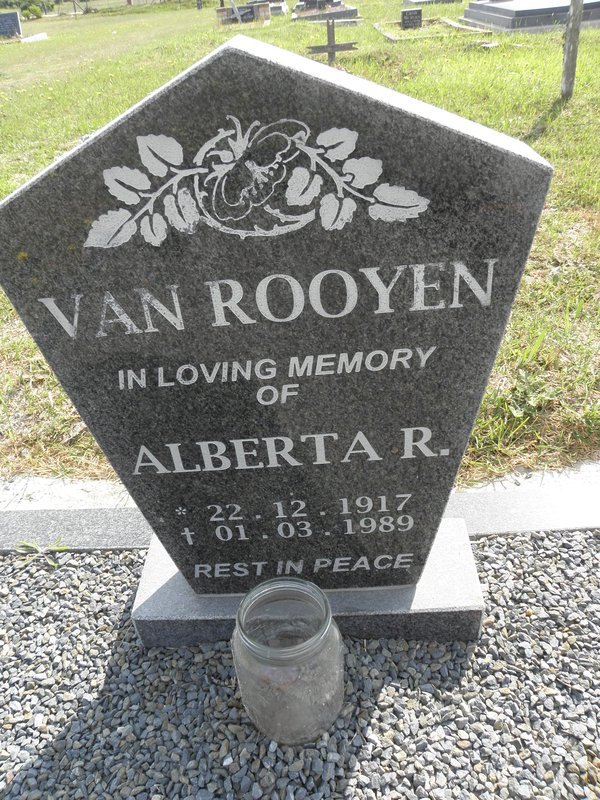 ROOYEN Alberta R., van 1917-1989