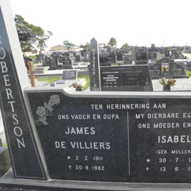 ROBERTSON James De Villiers 1911-1982 &amp; Isabel MULLER 1905-1980