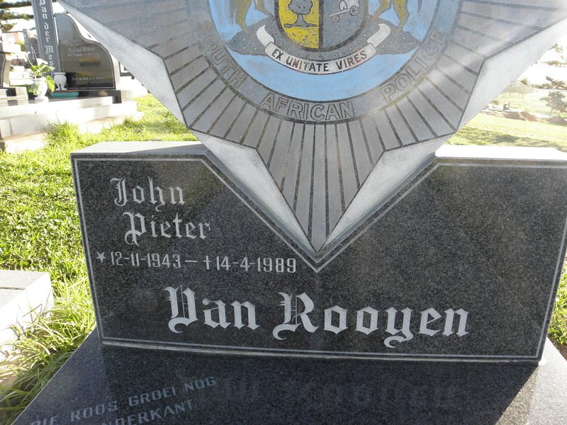ROOYEN John Pieter, van 1943-1989