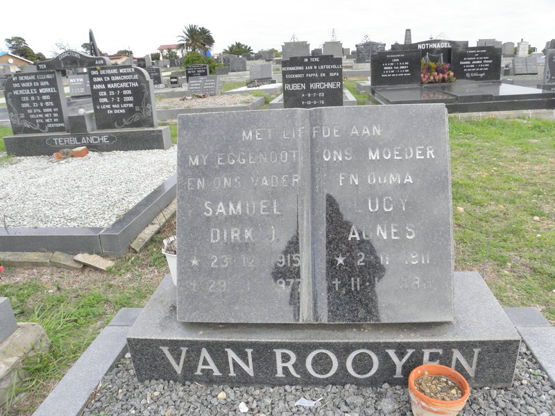 ROOYEN Samuel Dirk J., van 1915-1977 &amp; Lucy Agnes 1911-1983