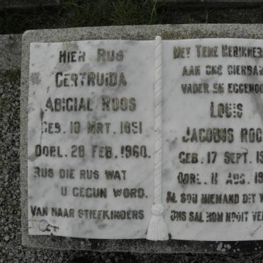 ROOS Gertruida Abigail 1851-1960 :: ROOS Louis Jacobus 1941-1958