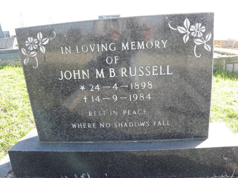 RUSSELL John M.B. 1898-1984