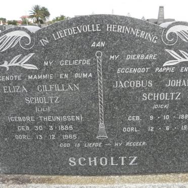SCHOLTZ Jacobus Johannes 1883-1959 &amp; Eliza Gilfillan THEUNISSEN 1885-1965