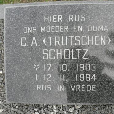SCHOLTZ C.A. nee TRUTSCHEN 1903-1984