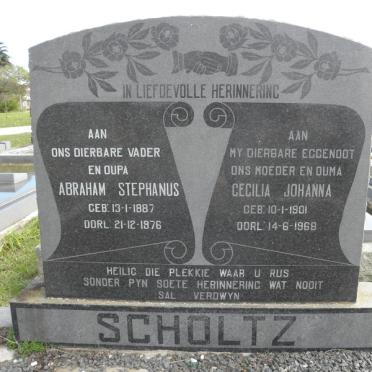 SCHOLTZ Abraham Stephanus 1887-1976 &amp; Cecilia Johanna 1901-1968