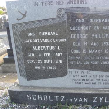 SCHOLTZ Albertus L. 1907-1978 :: VAN ZYL George Phillipus 1938-1971