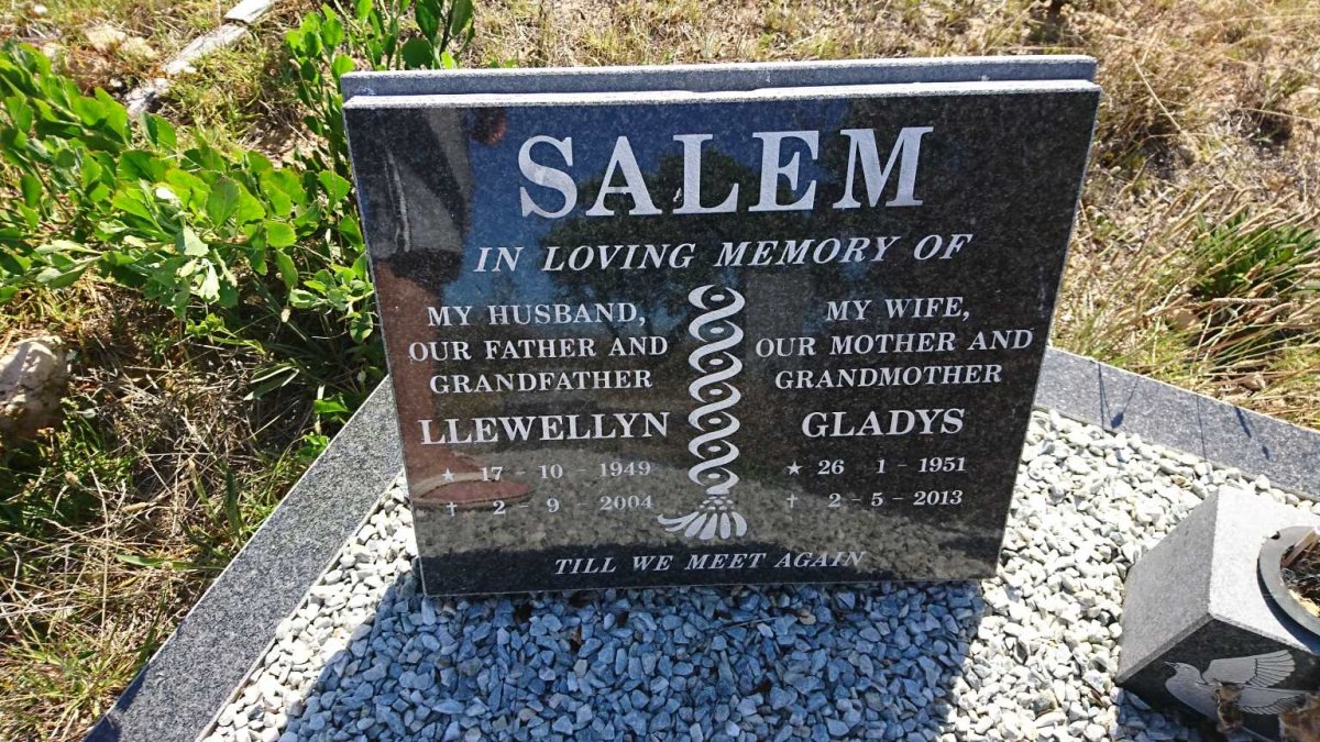 SALEM Llewellyn 1949-2004 &amp; Gladys 1951-2013