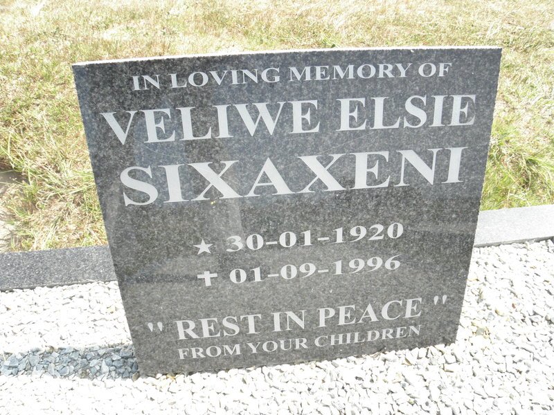 SIXAXENI Veliwe Elsie 1920-1996