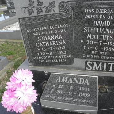SMIT David Stephanus Matthys 1906-1988 &amp; Johanna Catharina 1913-1983 :: SMIT Amanda 1961-1999