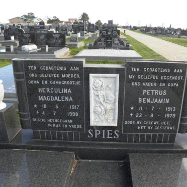 SPIES Petrus Benjamin 1913-1979 &amp; Herculina Magdalena 1917-1998