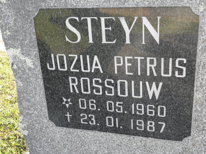 STEYN Jozua Petrus Rossouw 1960-1987