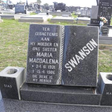 SWANSON Maria Magdalena 1921-1986