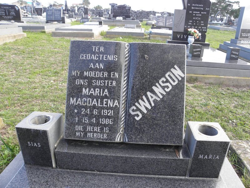 SWANSON Maria Magdalena 1921-1986