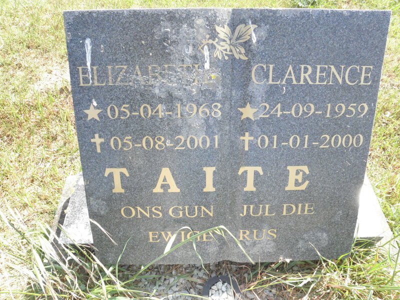 TAITE Clarence 1959-2000 &amp; Elizabeth 1968-2001