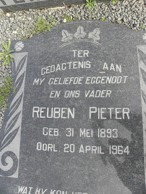 TERBLANCHE Reuben Pieter 1893-1964