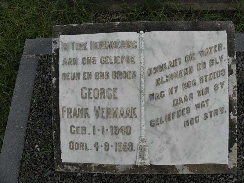 VERMAAK George Frank 1940-1959