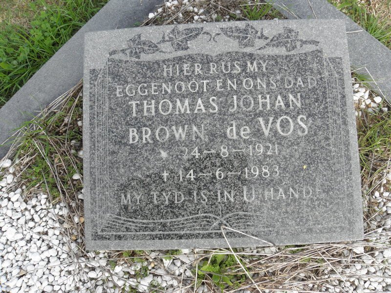 VOS Thomas Johan Brown, de 1921-1983