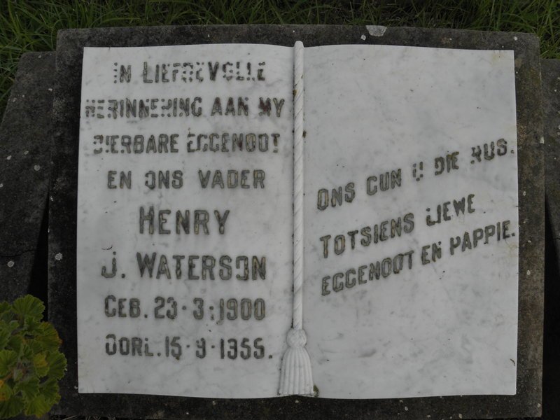 WATERSON Henry J. 1900-1959