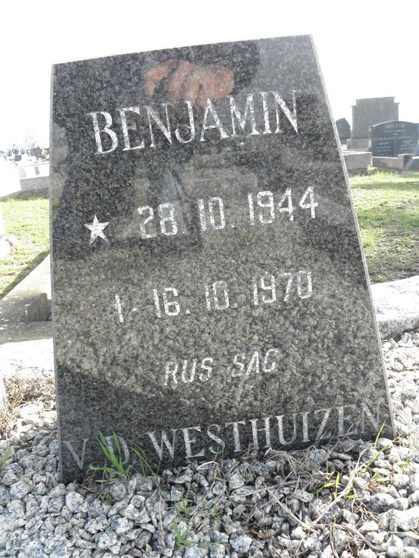 WESTHUIZEN Benjamin, v.d. 1944-1970