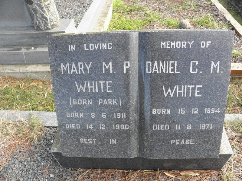 WHITE Daniel C.M. 1894-1971 &amp; Mary M.P. PARK 1911-1990