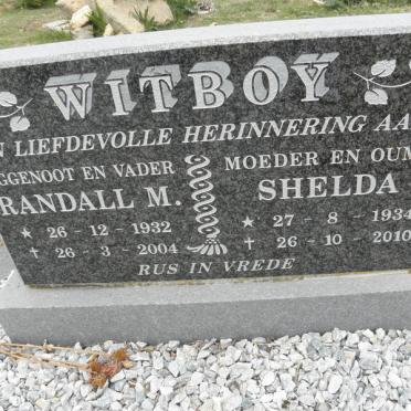 WITBOY Randall M. 1932-2004 &amp; Shelda 1934-2010