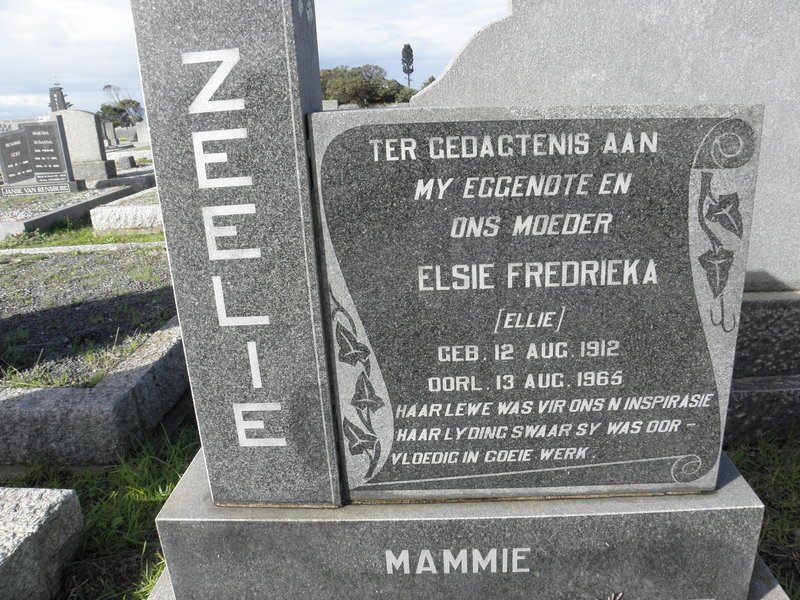 ZEELIE Elsie Fredrieka 1912-1965