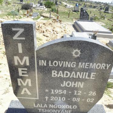 ZIMEMA Badanile John 1954-2010