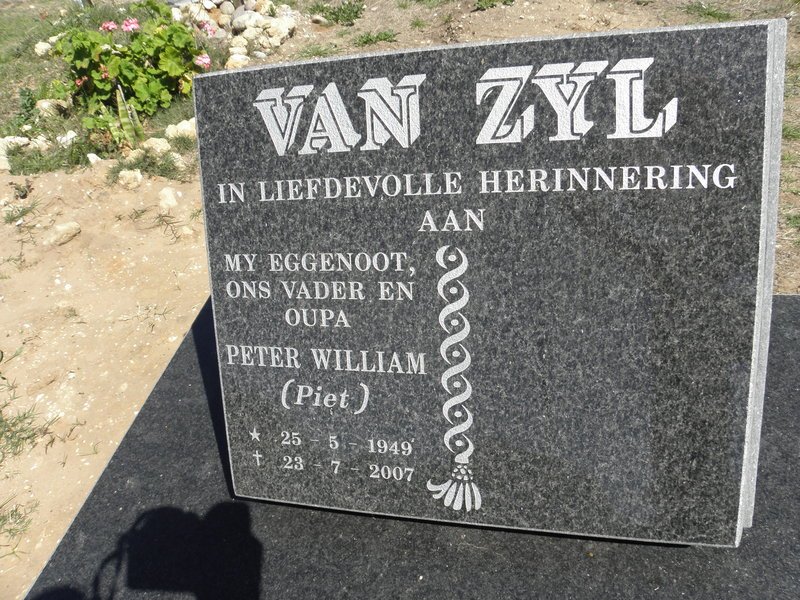 ZYL Peter William, van 1949-2007