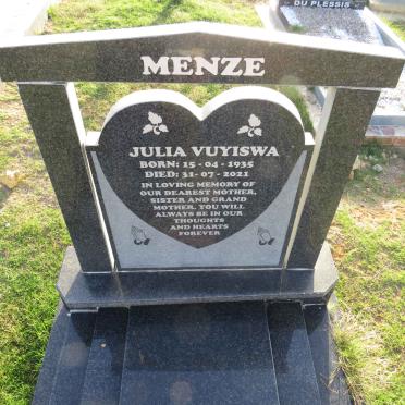 MENZE Julia Vuyiswa 1935-2021