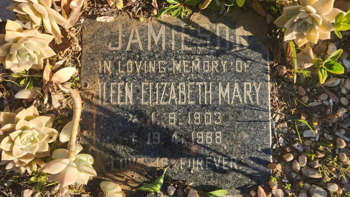 JAMIESON Ileen Elizabeth Mary 1903-1988