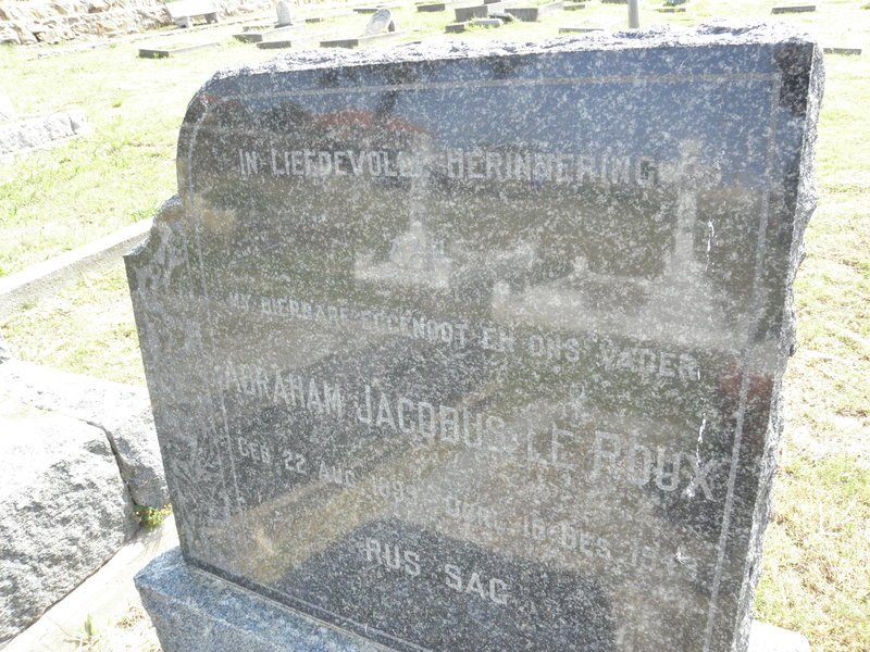 ROUX Abraham Jacobus, le 1899-1948