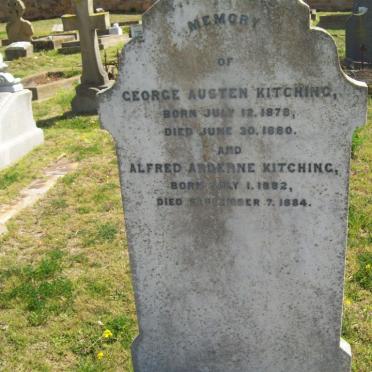 KITCHING George Austen 1878-1880 :: KITCHING Alfred Arderne 1882-1884
