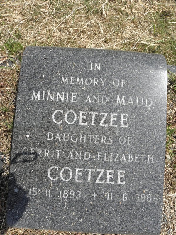 COETZEE Minnie 1893-1986 :: COETZEE Maud 1893-1986