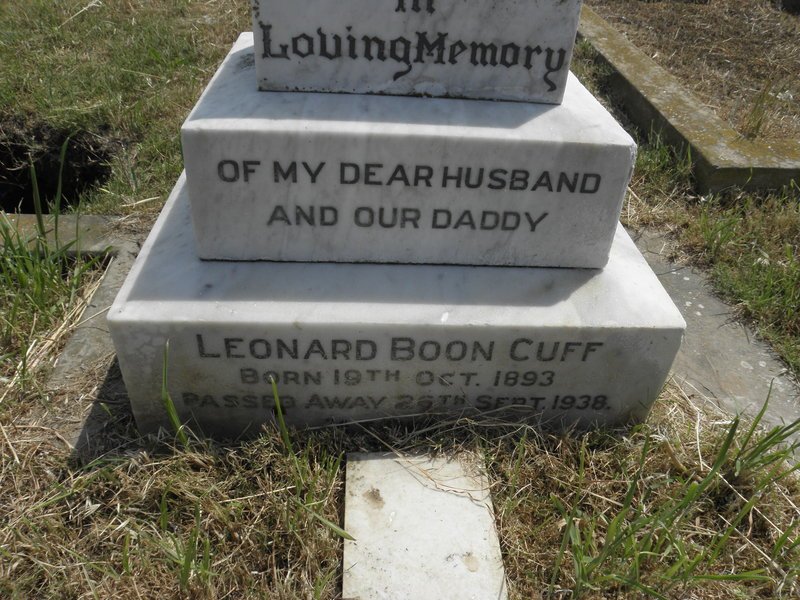 CUFF Leonard Boon 1893-1938