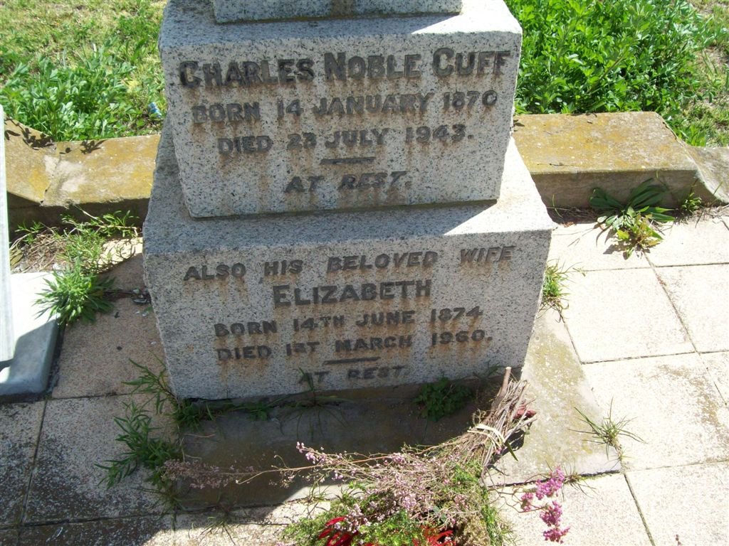 CUFF Charles Noble 1870-1943 &amp; Elizabeth 1874-1950