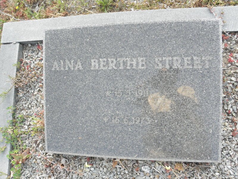 STREET Aina Berhte 1911-1973