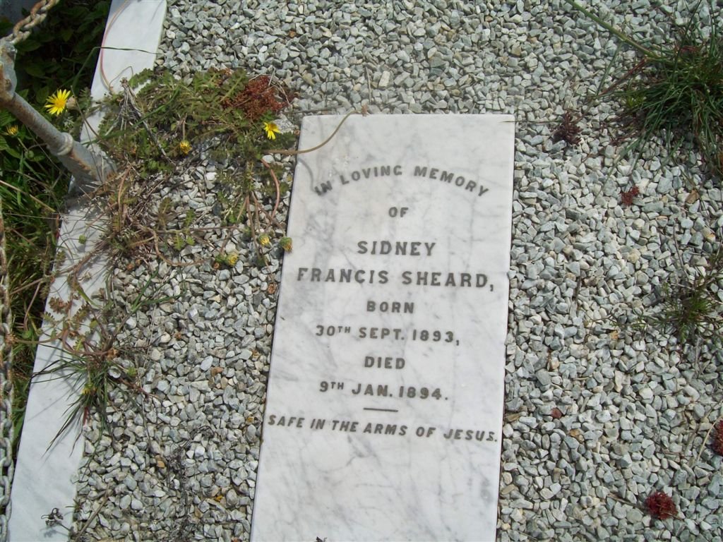 SHEARD Sidney Francis 1893-1894