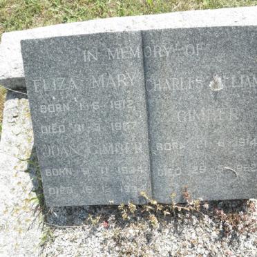 GIMBER Eliza Mary 1912-1967 :: GIMBER Joan 1934-1934 :: GIMBER Charles William  1914-1962