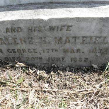 MATFIELD Magdalene H. 1833-1882